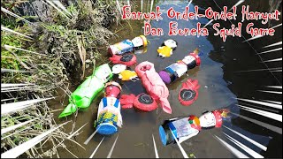 Menemukan Banyak Ondel-Ondel dan Boneka Squid Game Hanyut di Parit