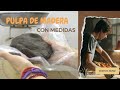 Pulpa de Madera o Aserrín con medidas, How to make wooden dough with measures.