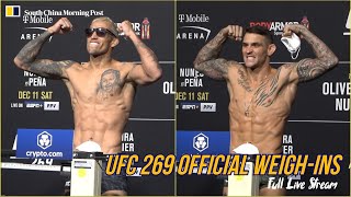 UFC 269: Oliveira vs Poirier official weigh-ins | SCMP MMA