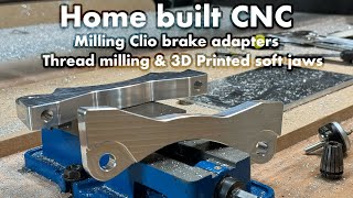 Milling Clio 172/182 Wilwood brake adapters on home built DIY PrintNC CNC  Start to finish