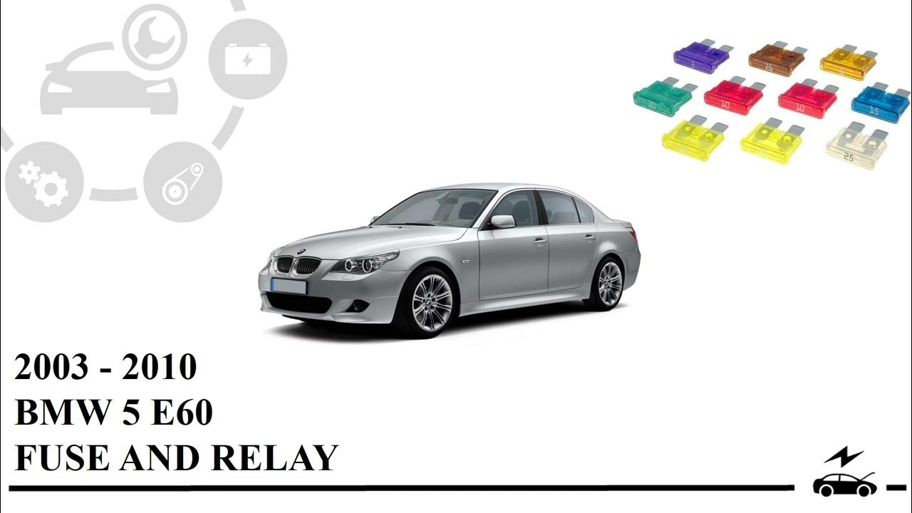 Fuse box diagram Bmw E60 and relay with assignment and location - YouTube