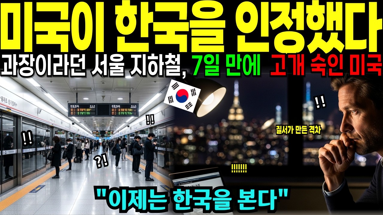 [해외감동사연]미국이 한국을 인정했다. 과장이라던 서울 지하철 7일 추적의 결말