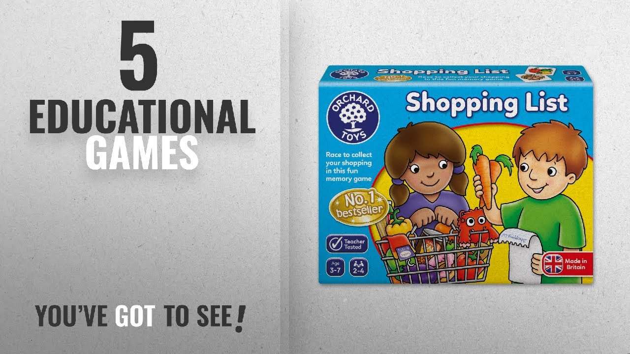Top 10 Educational Games [2018]: Orchard Toys Shopping List Game