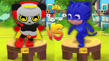 Tag with Ryan PJ Masks Catboy Run vs Combo Panda Run Gameplay - All Characters Unlocked All Costumes