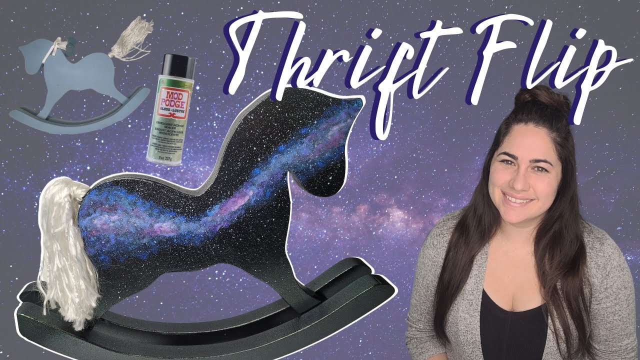 Rocking Horse Thrift Flip, Galaxy Painting