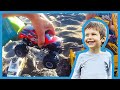 Toy Monster Trucks Ramp at the Beach