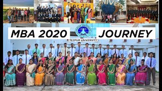Tezpur University Mba 2018-2020 Two Year Journey