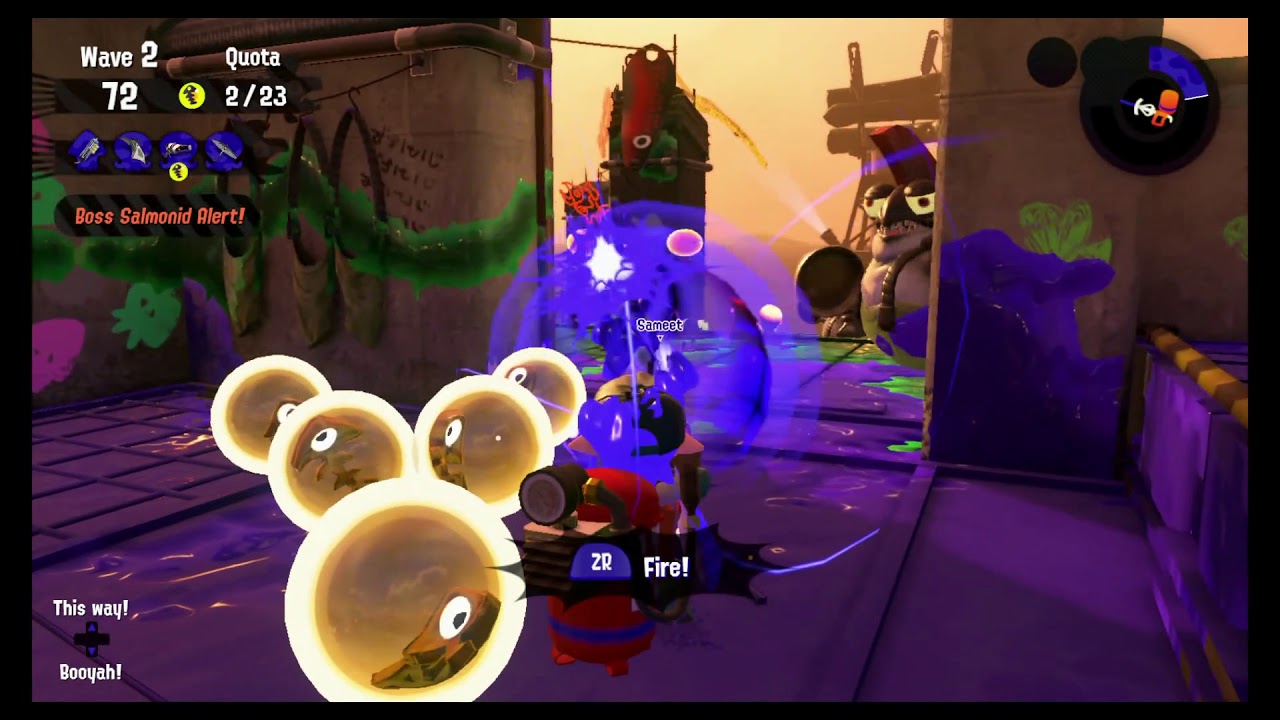 Splatoon 2 Salmon Run Hazard Level Max 164 Eggs with A Freelancer 