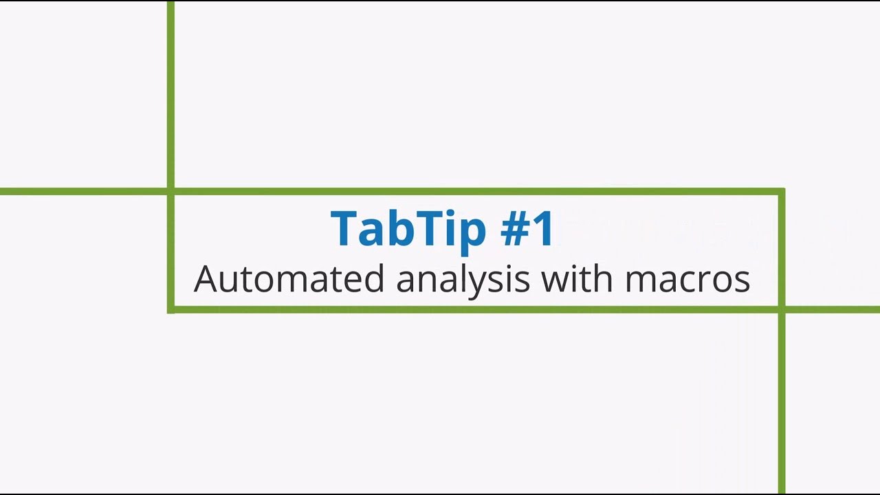Minitab Tabtip 1: Automated analysis with macros - YouTube