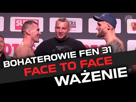 Bohaterowie FEN 31 twarzą w twarz na ważeniu + cała awantura Trybson vs. Borowski