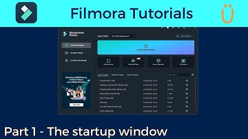 Filmora 11 Tutorial Part 1 - The Startup Window