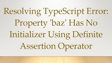 Resolving TypeScript Error: Property 