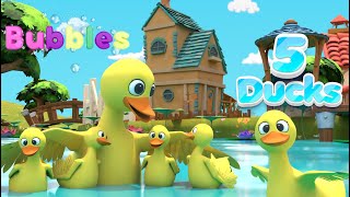 Five Little Ducks | Bubbles Nursery Rhymes | Classic Rhymes