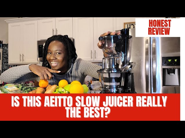 Aeitto Slow Juicer,Slow Masticating Juicer Machine with Big Wide 81mm