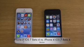 iPhone 5 iOS 7 Beta 4 vs. iPhone 4 iOS 7 Beta 4 - Review