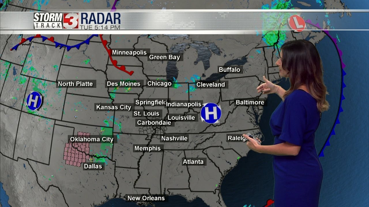 Off and on light rain chances return to the forecast - YouTube