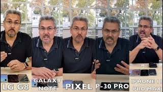 Cual es mejor? iPhone 11 Pro, Pixel 4XL, Note 10 Plus, LG G8 o P30 Pro