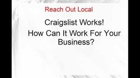 how To Advertise Your Local Business Using Craigslist