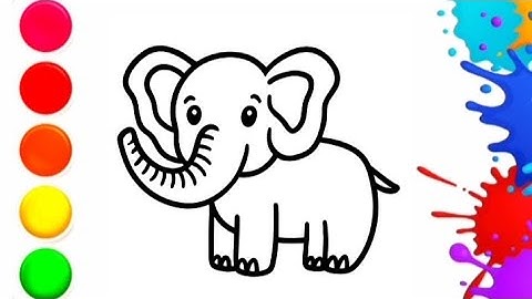 🎨 Cute Elephant Drawing for Kids | Easy Step by Step Tutorial 🐘