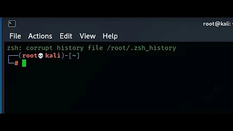 zsh: corrupt history file /root/.zsh_history how to fix it in Kali Linux?