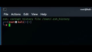 zsh: corrupt history file /root/.zsh_history how to fix it in kali linux?