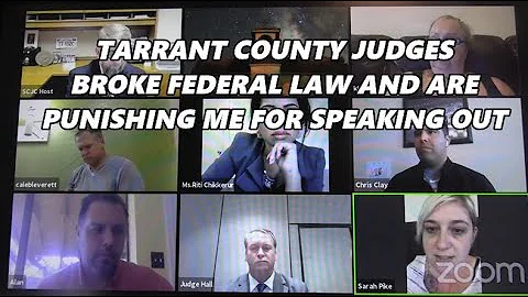 TARRANT COUNTY JUDGES BROKE FEDERAL LAW AND ARE PU...