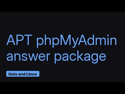 Unix & Linux: phpmyadmin held back, why and how to fix it?