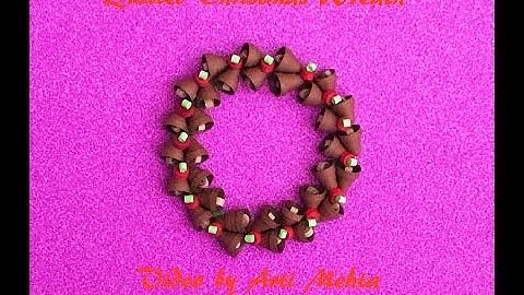 Quilled Christmas Wreath design 5 | Video by Arti Mehta @Creativity and more