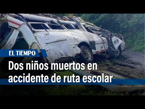 Dos niños muertos en accidente de ruta escolar | El Tiempo