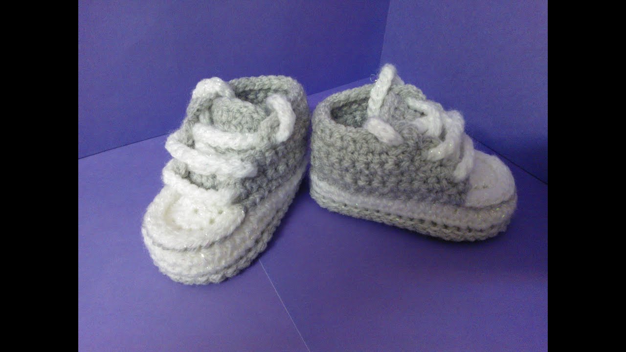 converse crochet baby booties