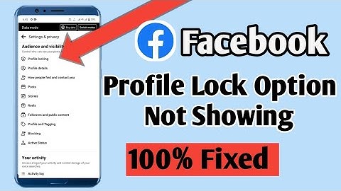 Facebook Profile Lock Option Not Showing 2023 | Facebook Profile Lock Kaise Kare 2023 | Problem Fix
