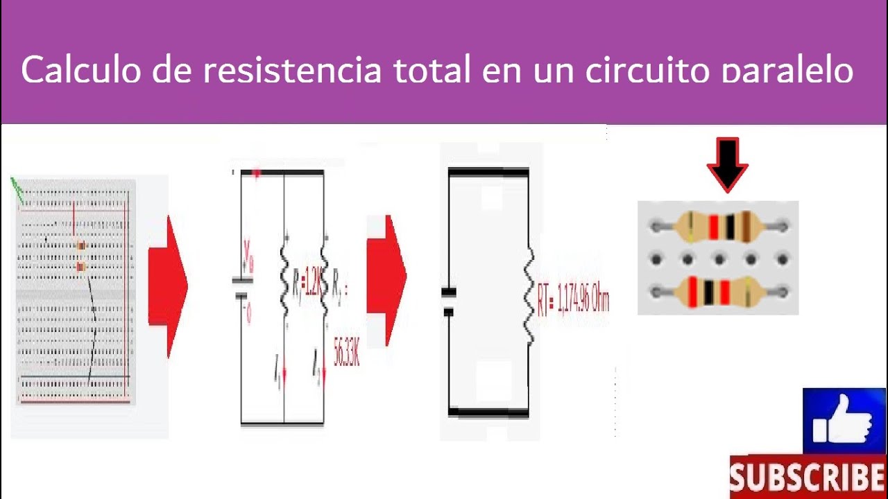 Como calcular la resistencia total en un circuito paralelo - YouTube