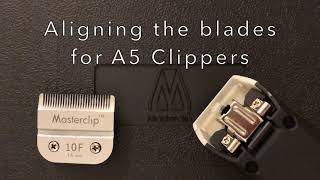Aligning the blades for Masterclip A5 Clippers