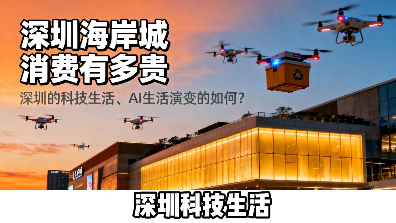 深圳海岸城消费多贵，深圳的AI智能，无人机送外卖#food #廣東商圈 #foodie #美食分享 #香港美食指南 #streetfood #广东旅游