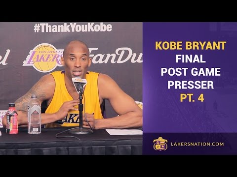 Kobe Bryant After Final Game: Press Interview (PT. 4)