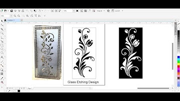 Glass Etching design in CorelDraw | Etching Design | Patterns