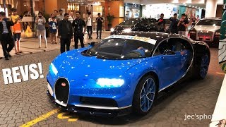 Bugatti Chiron in Singapore - LOUD Startup, REVS & Loading onto Truck!
