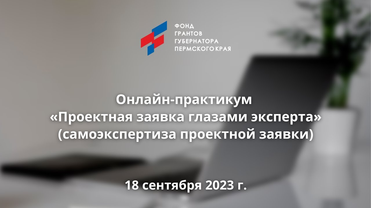 Онлайн-практикум «Проектная заявка глазами эксперта» (самоэкспертиза ...