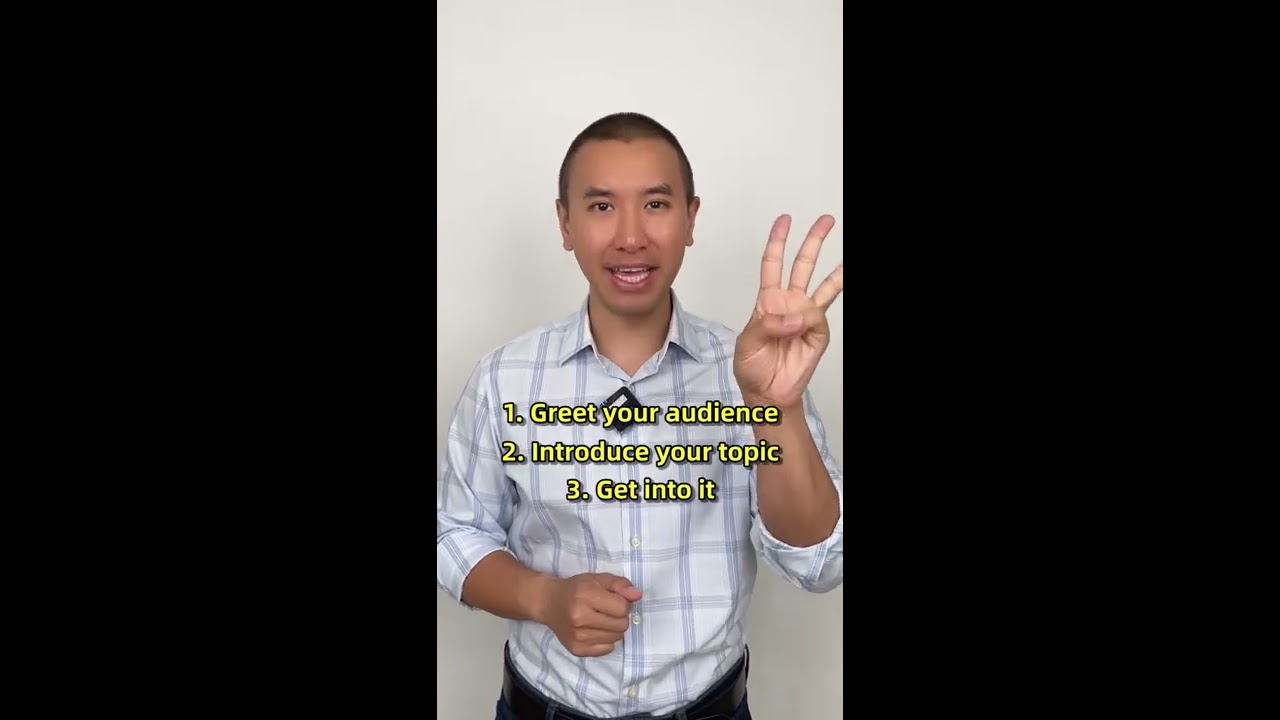 How To Start A Speech THE RIGHT WAY Shorts