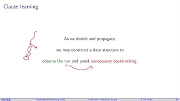 Lecture 10-2 Clause Learning (Lecture 5 in CS433)