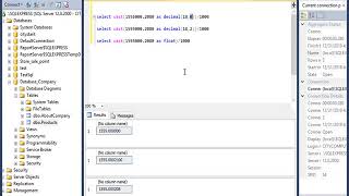 How to create a database - Decimal numbers SQL datatype numeric - decimal - float