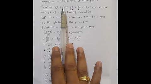 Solution of PDE by the method of separation of variables