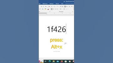 bird drawing Ms Word shortcut key
