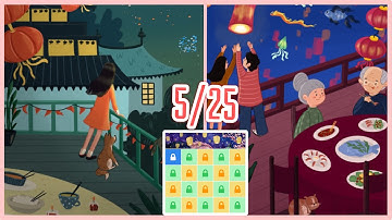 Dragon Dance Event 🐲 Postcard 1 | Tiles 1-5/25 | Art Puzzle - Jigsaw Arts Games Walkthrough