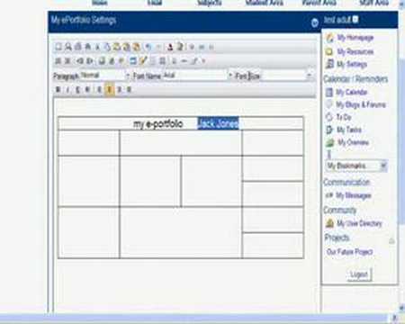 Getting Started with your E-Portfolio