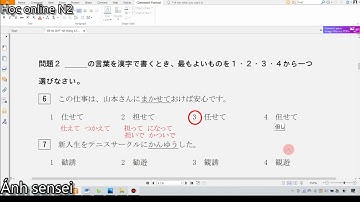 Chữa đề thi từ vựng N2 - Đề mới nhất tháng 12/2021