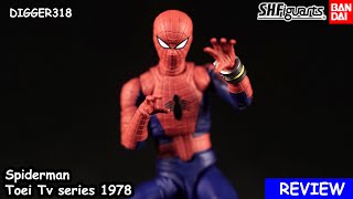 S. H. Figuarts Spiderman Toei Tv series 1978 Toy Review 4K