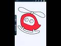 Cute Helicopter Art Tutorial 🎨 #howtodraw #art #viral