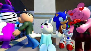 Roblox Piggy - Pony Kisses Zizzy and Sonic Flirts With Penny?! Animating Your Comments
