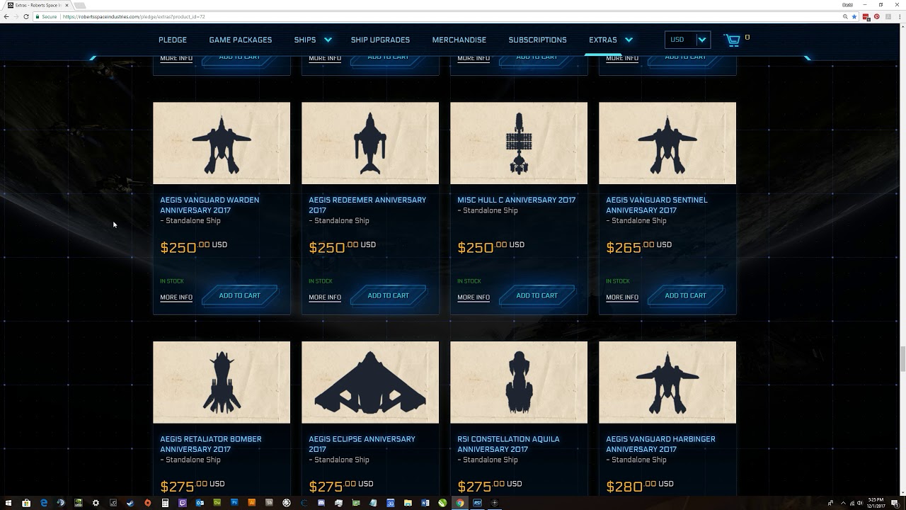 Star Citizen Ship Speed Chart